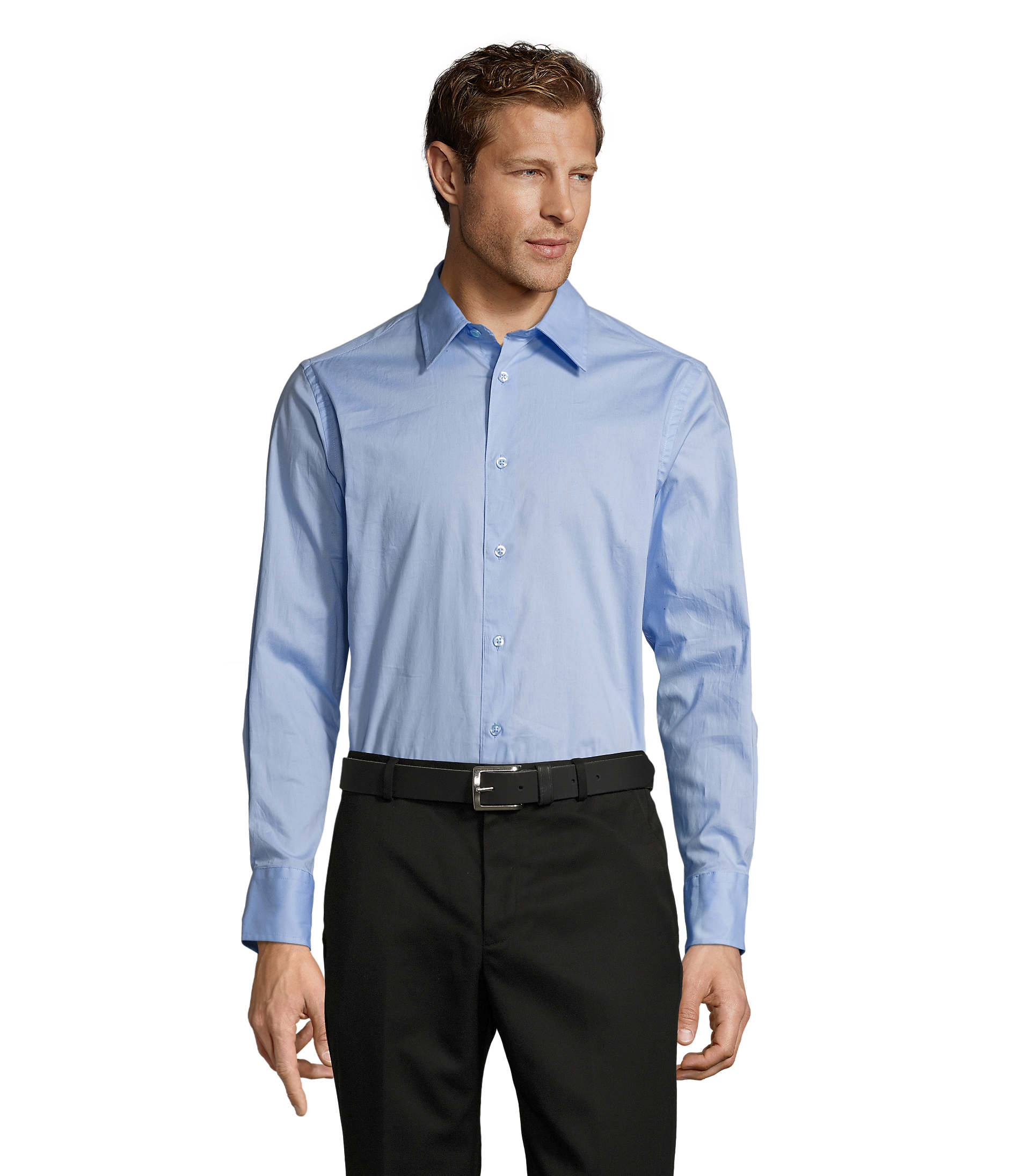 Chemise publicitaire pour Homme coton 140g Ciel Vif